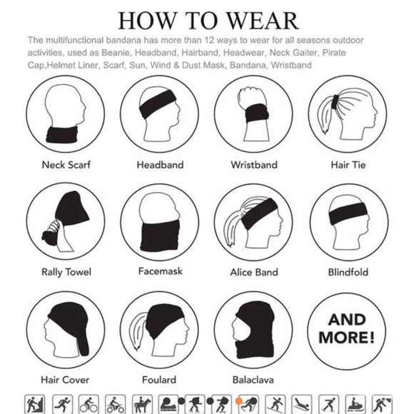 Skull 💀 Tube Face Covering Bandana New - Picture 3 of 4